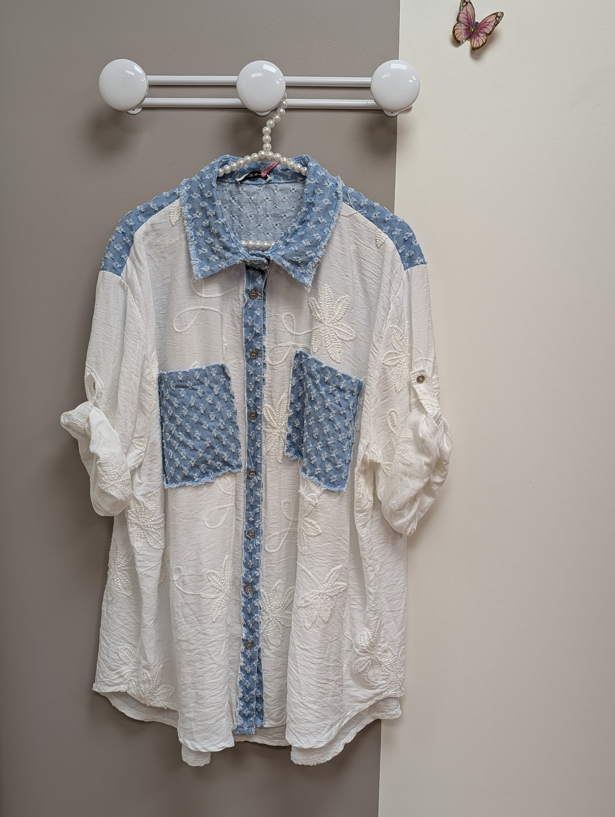Chemise Jean et blanc