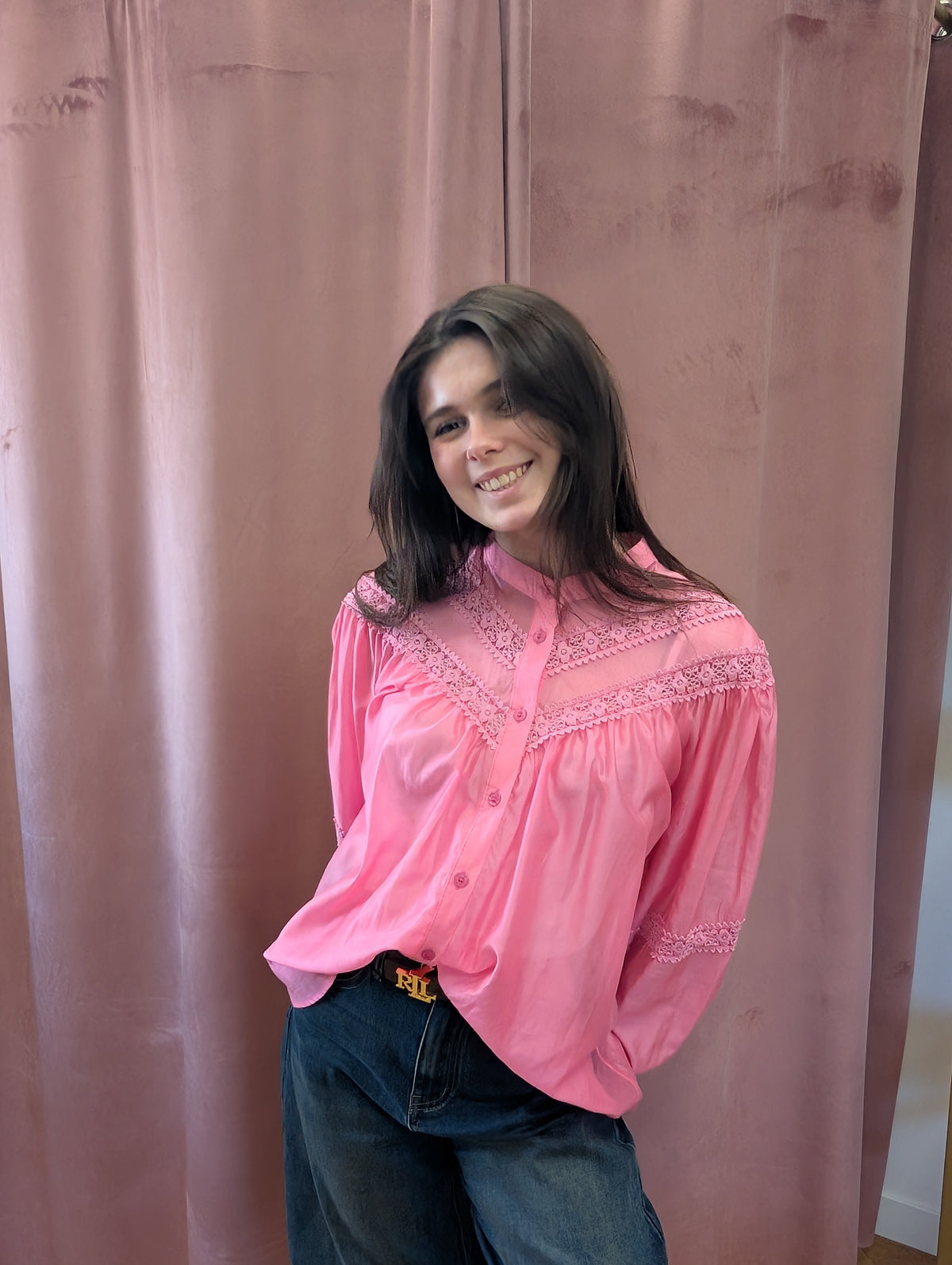 Chemise Tencel rose
