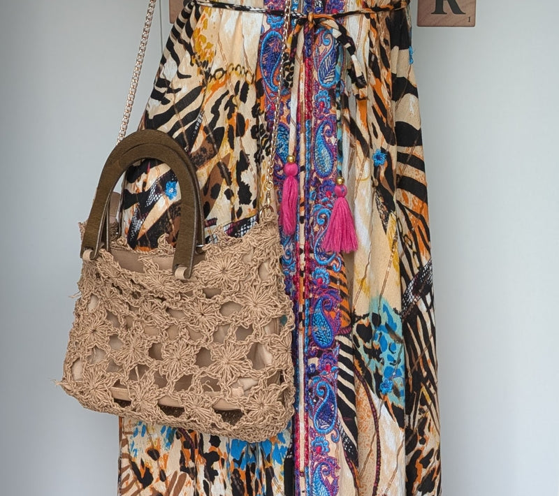 Sac crochet -anses en bois
