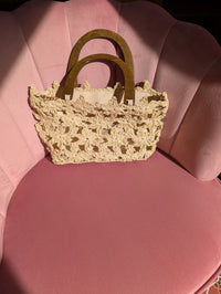 Sac crochet -anses en bois