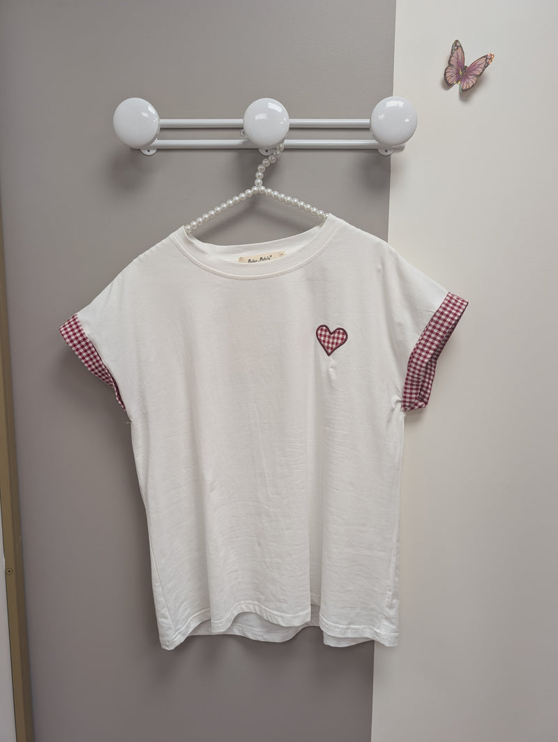 T Shirt Vichy Cœur