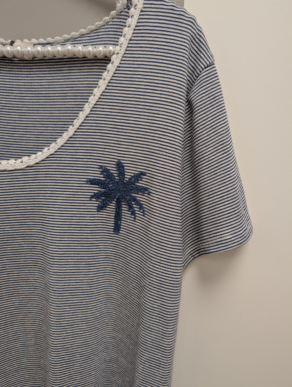 T-Shirt Rayé Palmier