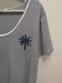 T-Shirt Rayé Palmier