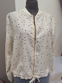 Veste beige à pois